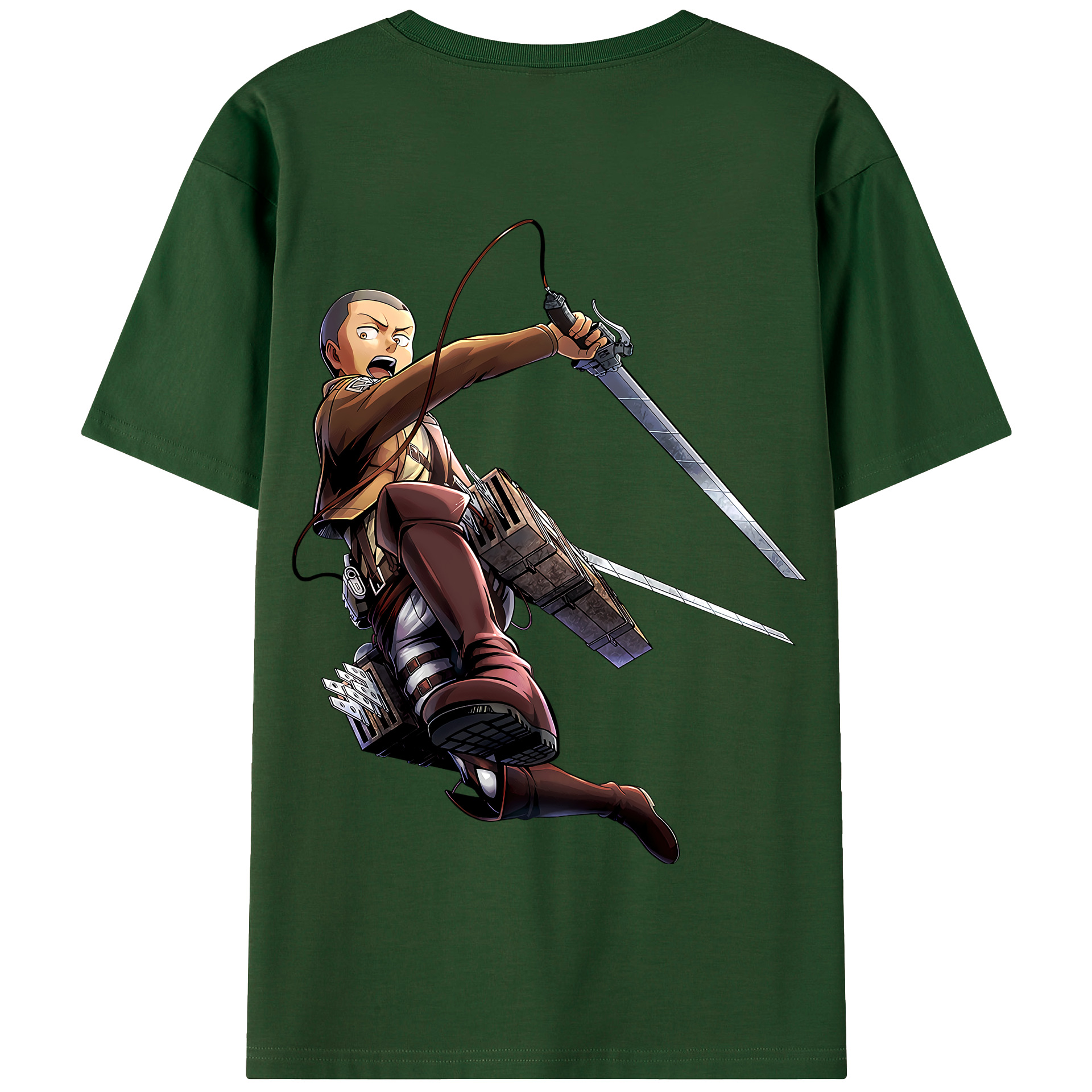 （画像用） 進撃の巨人 コニー·スプリンガー Attack on Titan Connie Springer 綿100％半袖Tシャツ（背面プリント）